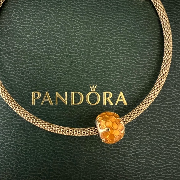 Pandora Shine Golden Honey Warm Yellow Enamel Charm - Picture 3 of 8